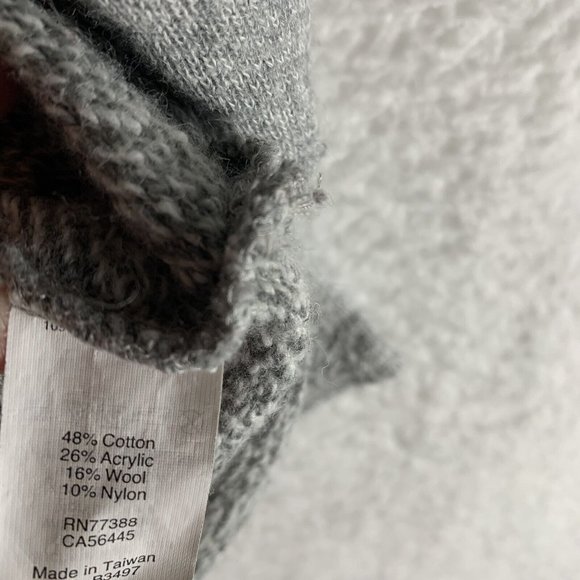 J.‎ Crew Sweater Women's XL Heather Gray Cotton Stretch Round Neck Pullover 7977 - Picture 4 of 7